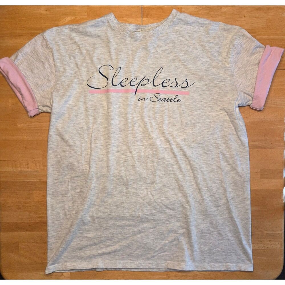 Sleepless In Seattle Vintage Y2K Large Pajama Shirt Sleep Toast and Jammies